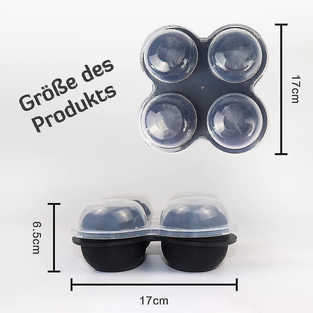 Ice Cube Mold In Pink Shape, Ice Ball Molds 4 Pieces Ice Cube Container Silicone - Image 4