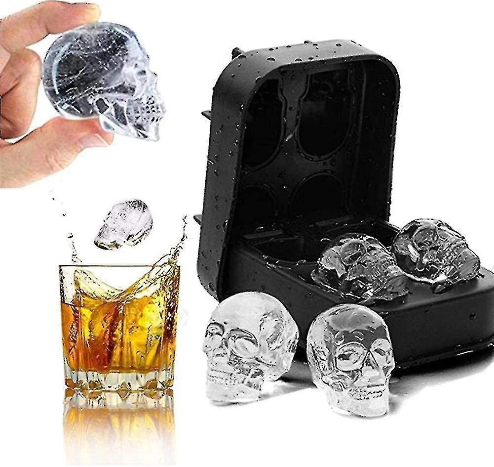 3d Skull Ice Tray Skull Silicone Moulds Skull Flexible Silicone Ice Cube Mould - Image 1