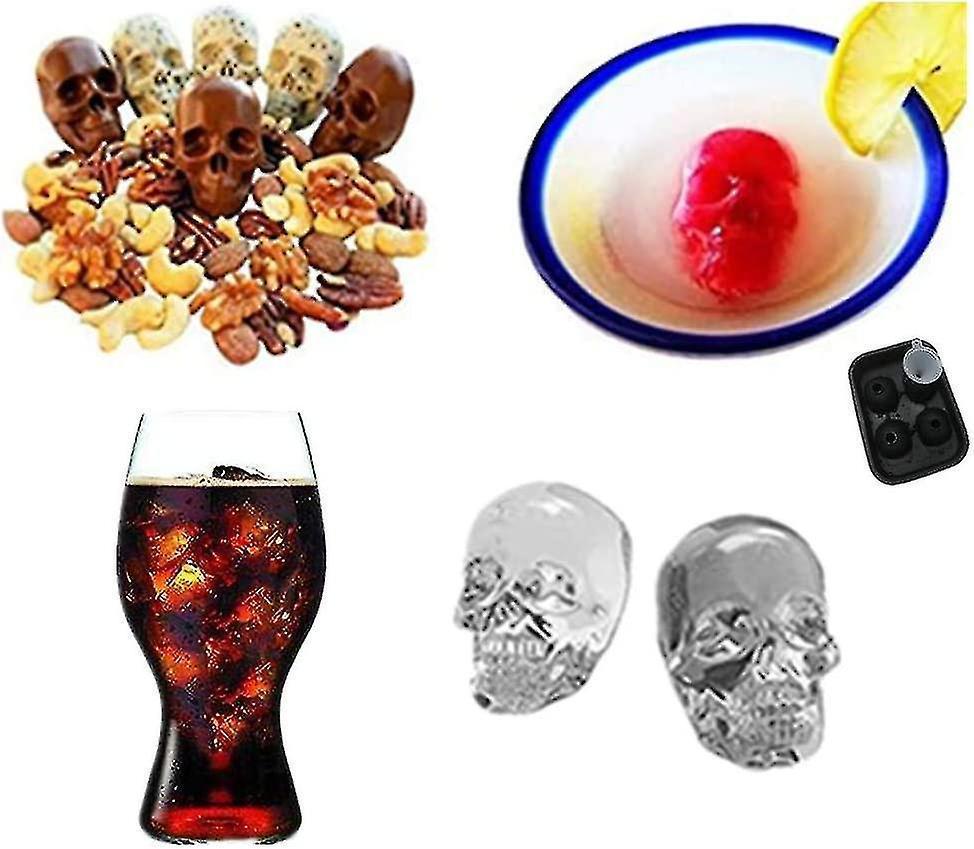 3d Skull Ice Tray Skull Silicone Moulds Skull Flexible Silicone Ice Cube Mould - Image 4