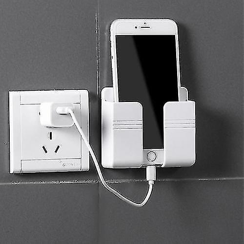 Wall-mounted Mobile Phone Plug Charging Bracket Storage Box - Image 1