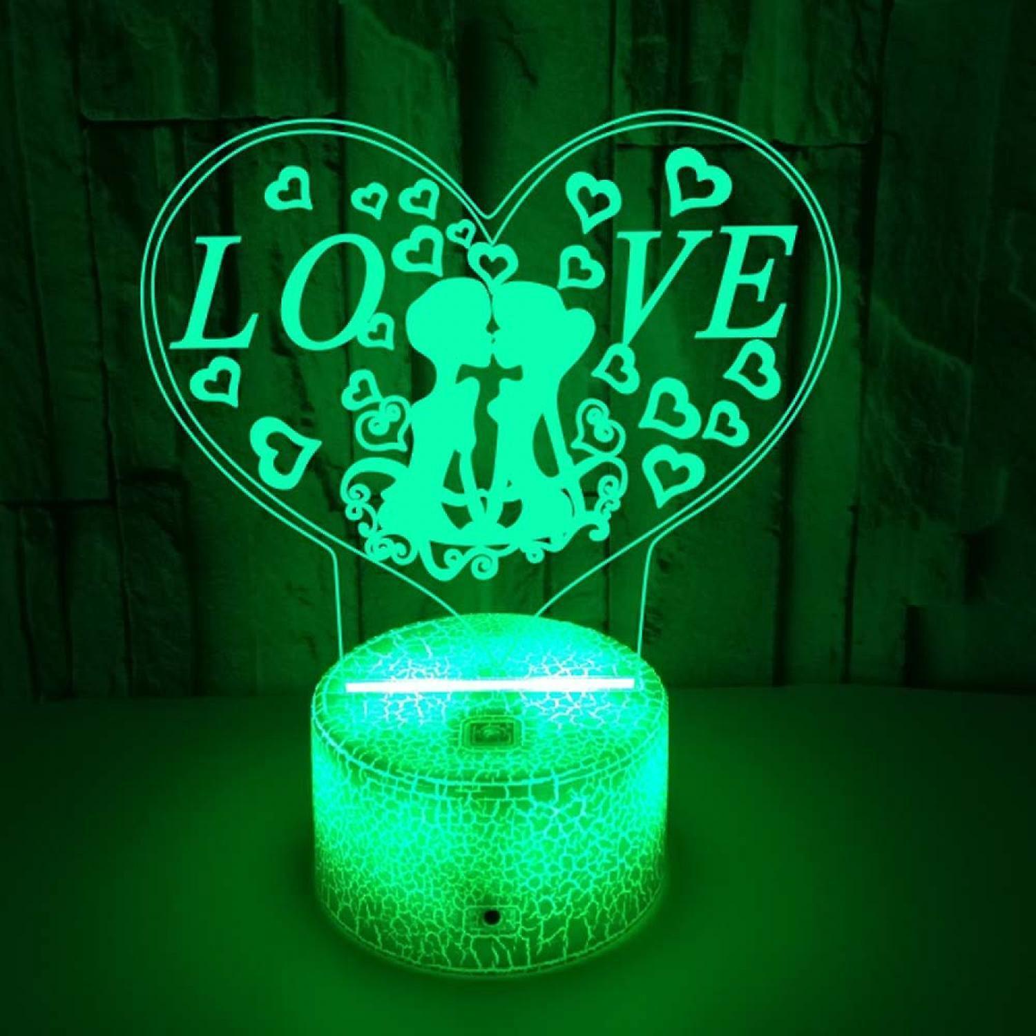 Love 3D night light 3D Illusion  Acrylic Lamp Visu - Image 4