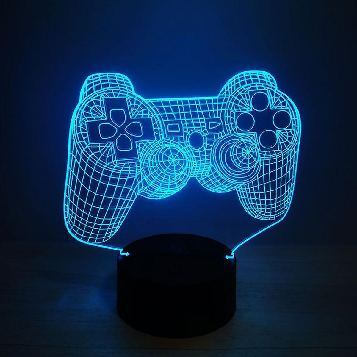Video Game Controller Lamp Night Light 3D Illusion Game On - Image 1