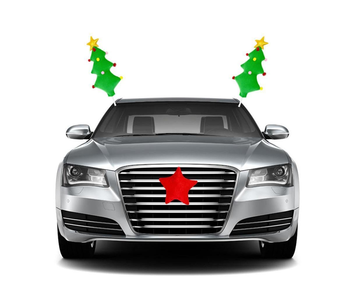Christmas Car Decorations Christmas Tree Car Kit Vehicle Windows Ornaments Xmas Car Styling Gift - Image 3