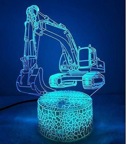 JUSCH 3D Excavtor Car Truck Night Light Table Desk Optical Illusion - Image 1