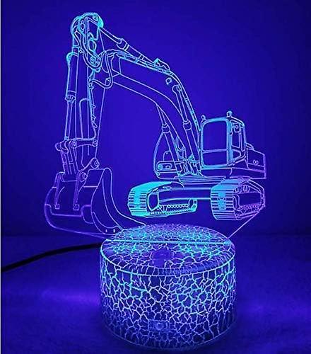 JUSCH 3D Excavtor Car Truck Night Light Table Desk Optical Illusion - Image 5