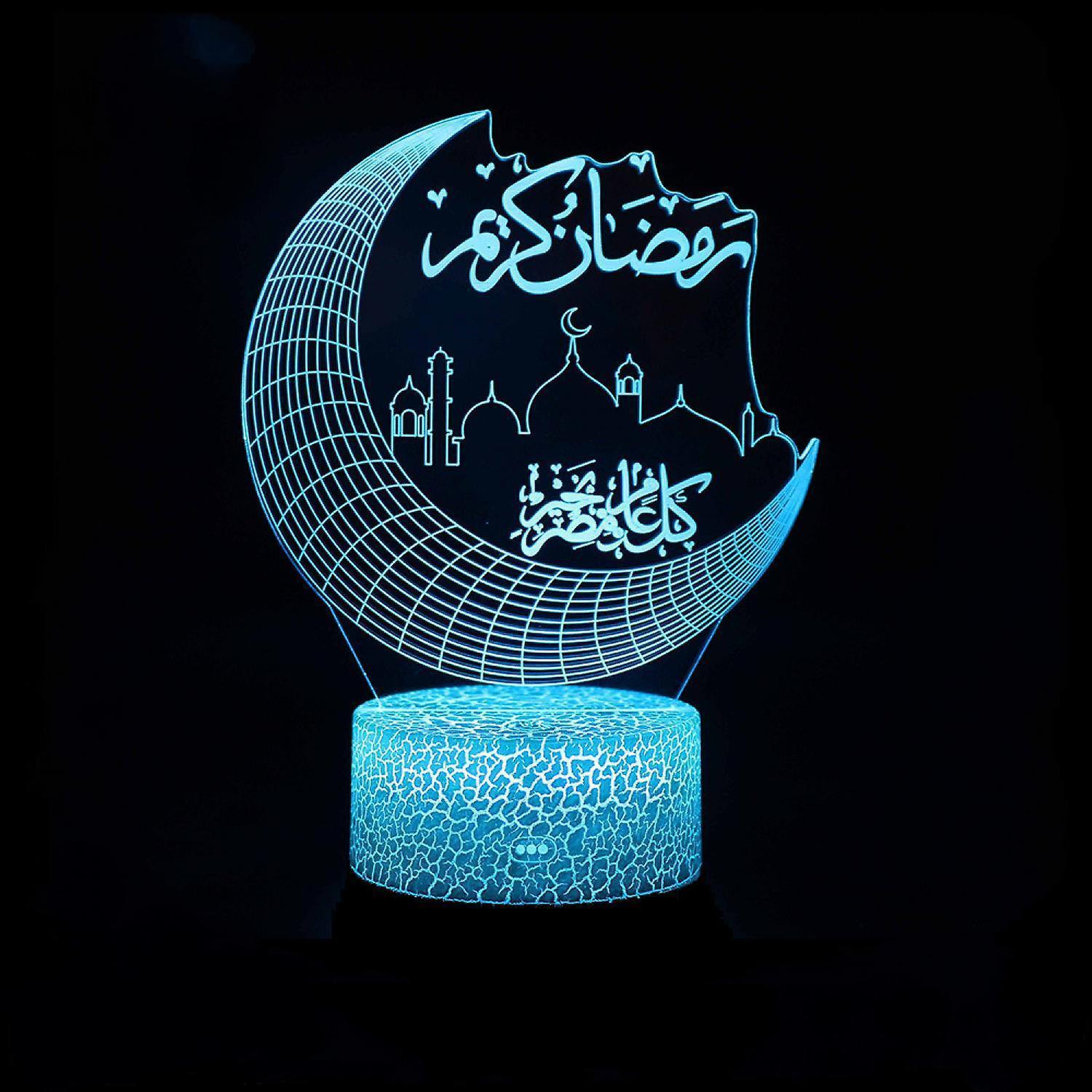 3D Night Light LED Illusion Desk Table Lamp 16 Color - Image 1