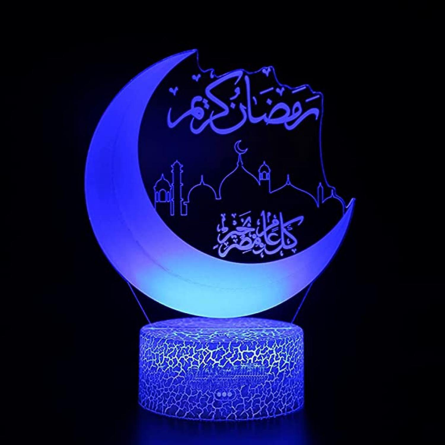 3D Night Light LED Illusion Desk Table Lamp 16 Color - Image 2