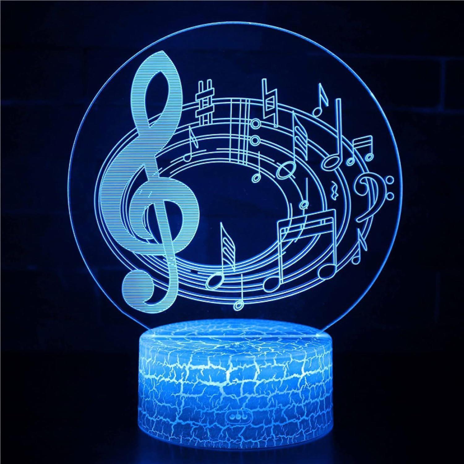 3D Optical Lamp Illusion Night Light Big Notes 3D Table Lamp babies babies Birthday Gift Creative Light Gift Stereo Vision Colorful Nightlight - Image 1