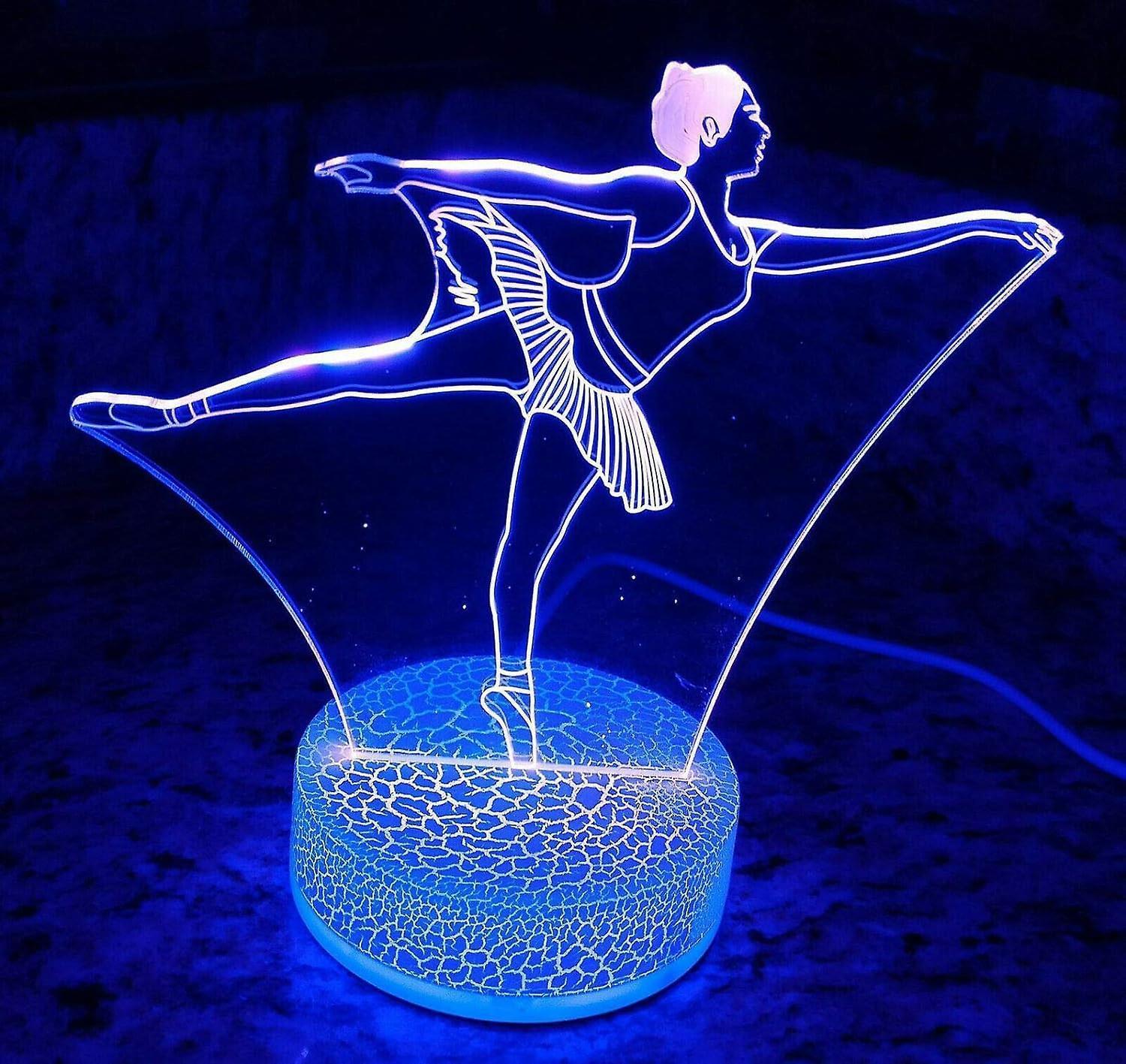 3D Ballet Night Light Led Touch Switch Decor Table Desk Optical Illusion Lamps 7 Color Changing Lights LED Table Lamp Xmas Home Love Gift - Image 3