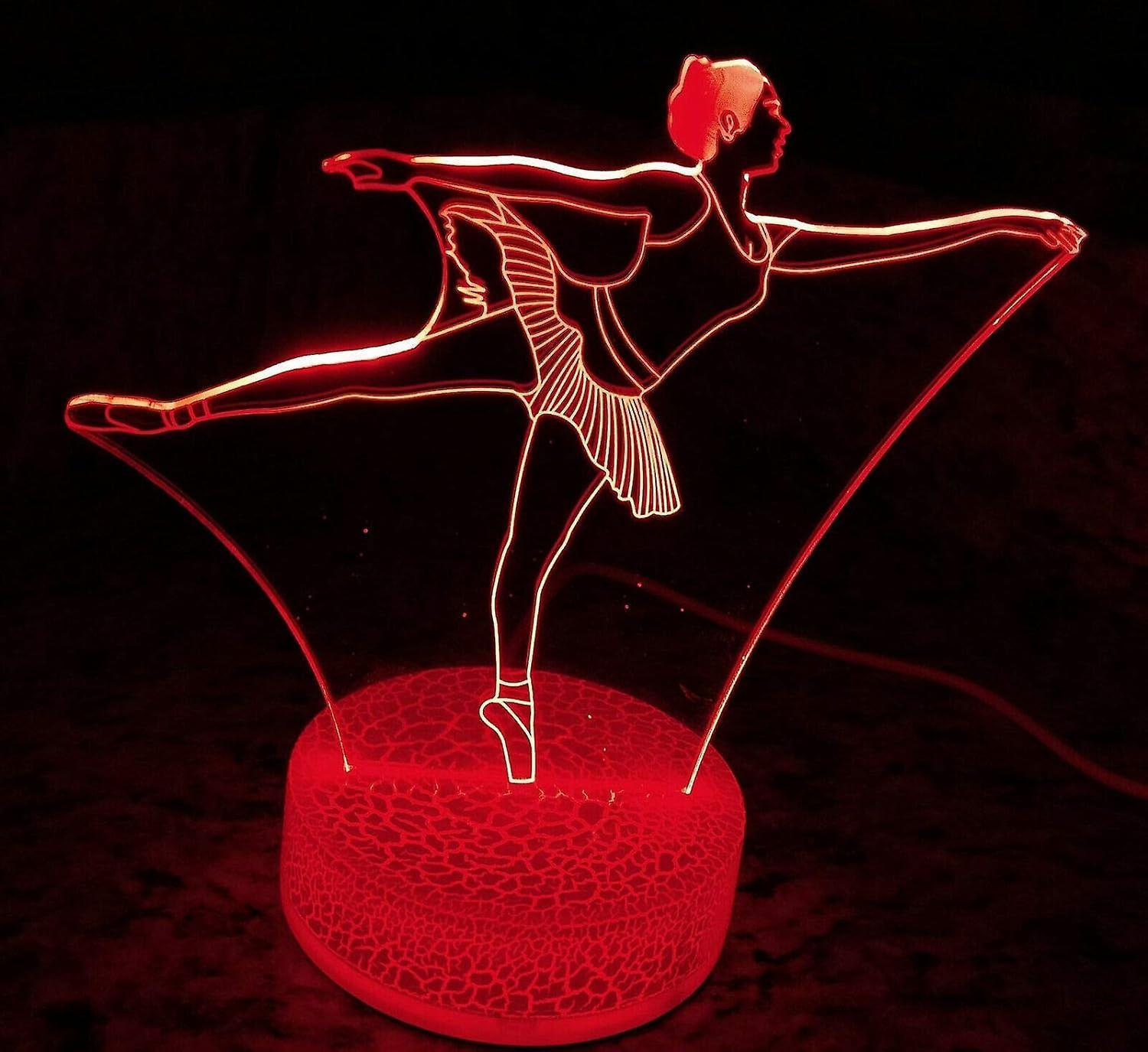 3D Ballet Night Light Led Touch Switch Decor Table Desk Optical Illusion Lamps 7 Color Changing Lights LED Table Lamp Xmas Home Love Gift - Image 4