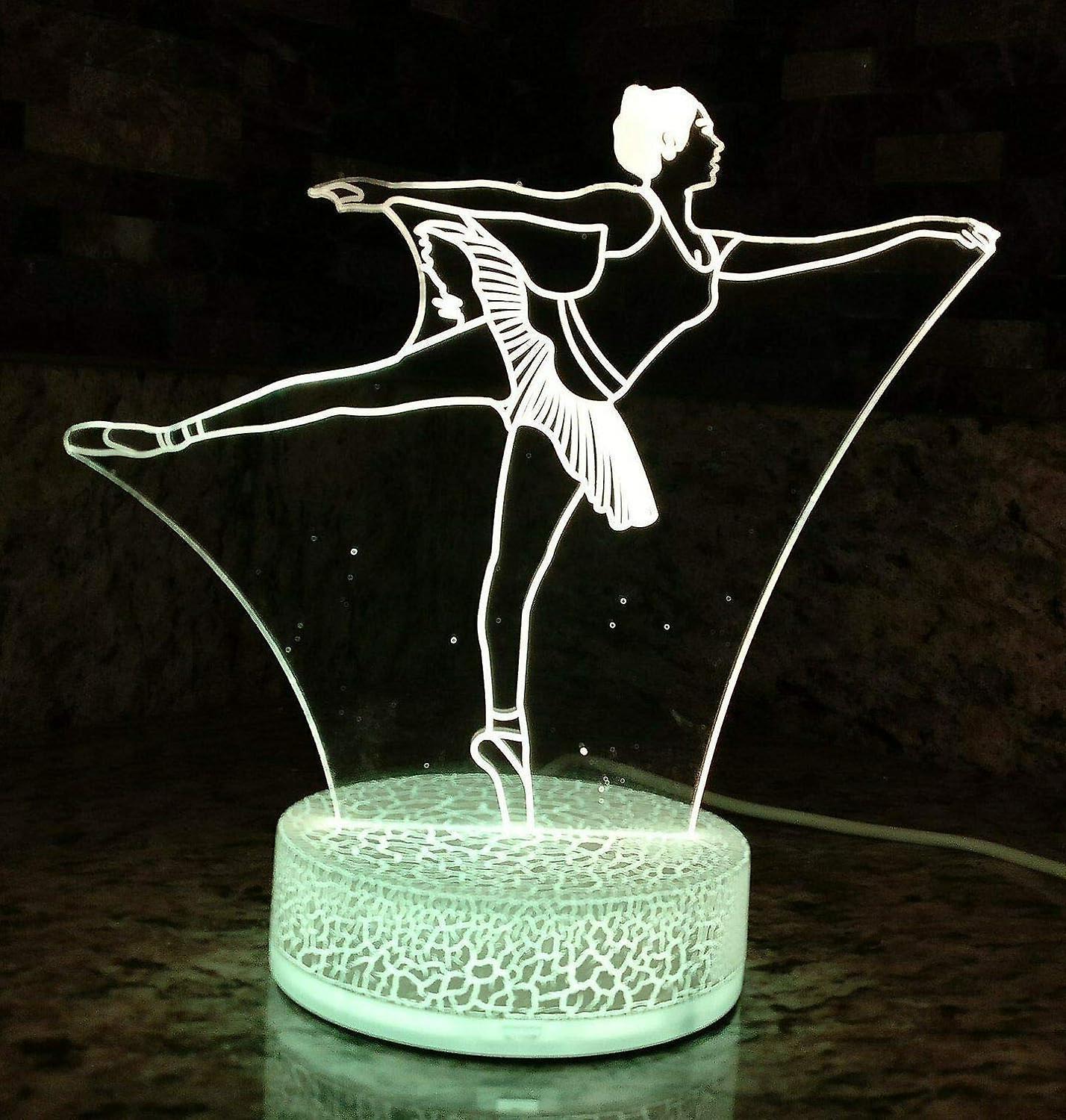 3D Ballet Night Light Led Touch Switch Decor Table Desk Optical Illusion Lamps 7 Color Changing Lights LED Table Lamp Xmas Home Love Gift - Image 5