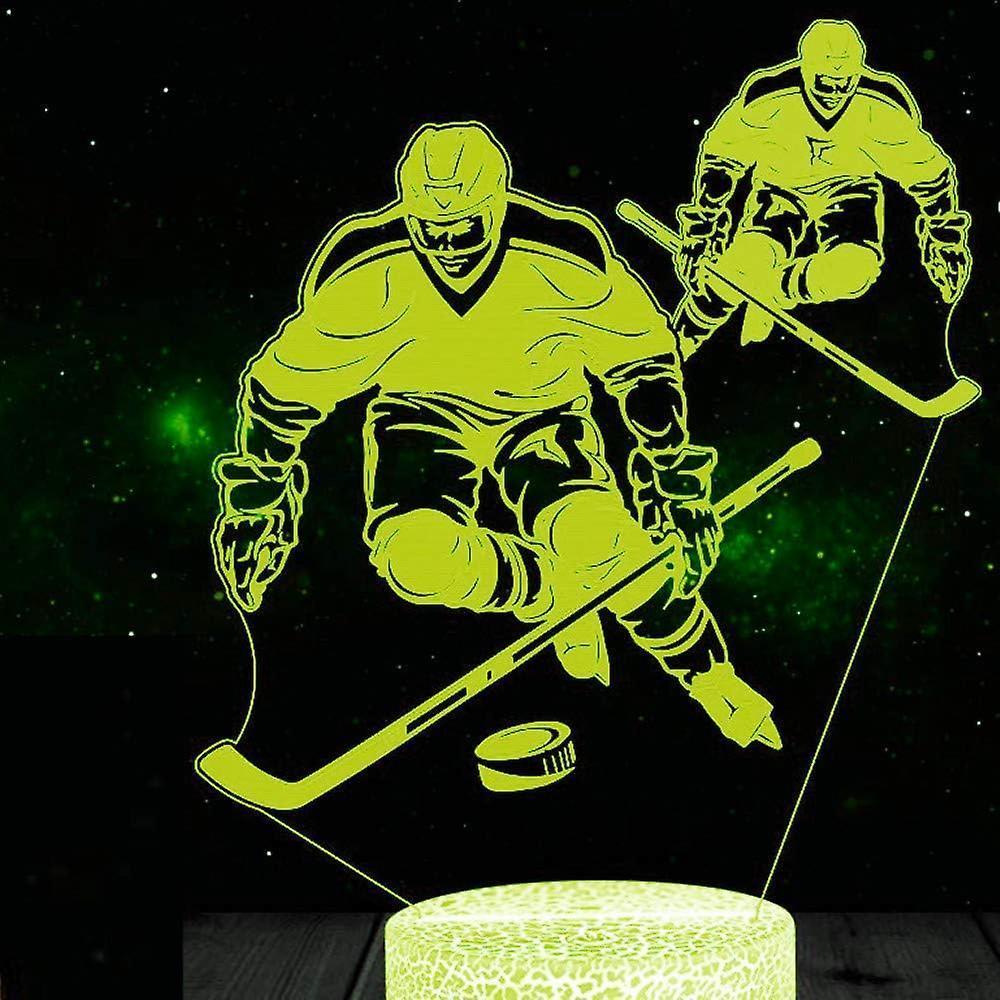 3D Ice Hockey Player Night Light Table Desk Optical Illusion Lamps 7 Color Changing Lights LED Table Lamp Xmas Home Love Birthday babies babies Gift - Image 3