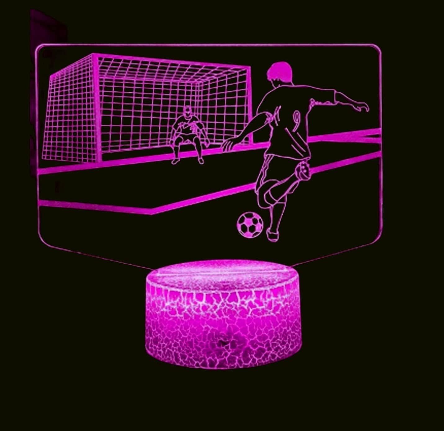 3D Football Soccer Night Light Table Desk Optical Illusion Lamps 16 Color Changing Lights LED Table Lamp Xmas Home Love Birthday babies babies Gift - Image 2