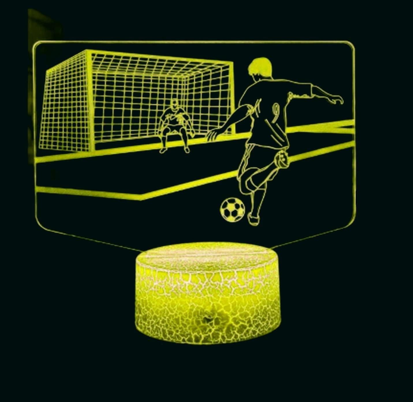 3D Football Soccer Night Light Table Desk Optical Illusion Lamps 16 Color Changing Lights LED Table Lamp Xmas Home Love Birthday babies babies Gift - Image 3