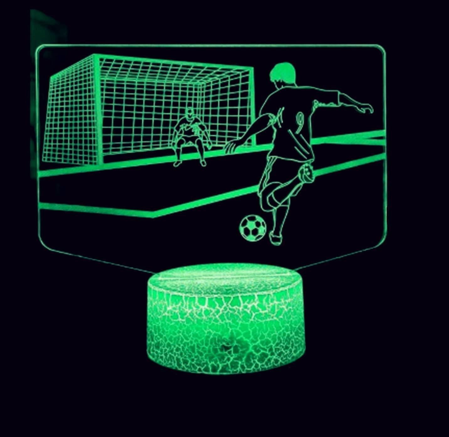 3D Football Soccer Night Light Table Desk Optical Illusion Lamps 16 Color Changing Lights LED Table Lamp Xmas Home Love Birthday babies babies Gift - Image 4