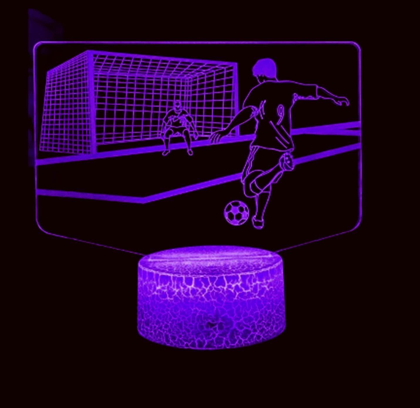 3D Football Soccer Night Light Table Desk Optical Illusion Lamps 16 Color Changing Lights LED Table Lamp Xmas Home Love Birthday babies babies Gift - Image 5