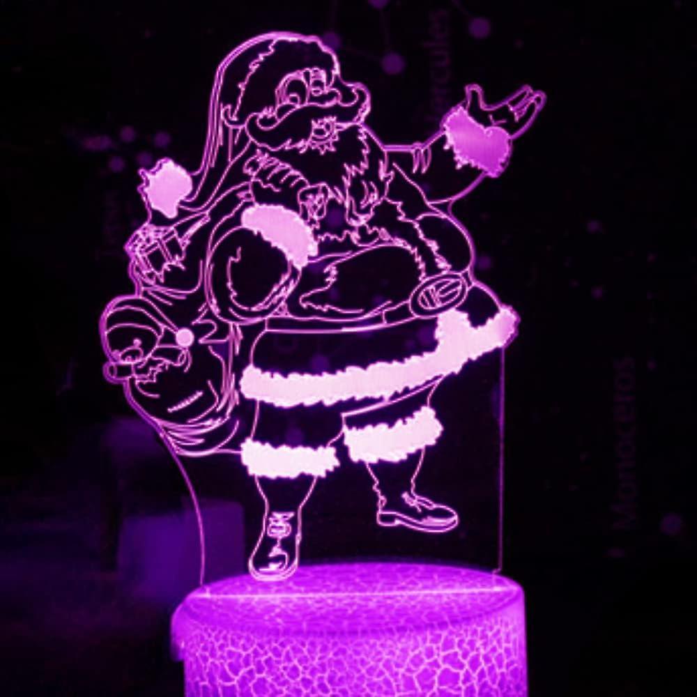 3D Santa Claus Night Light Table Desk Optical Illusion Lamps 7 Color Changing Lights LED Table Lamp Xmas Home Love Birthday babies babies Gift - Image 1