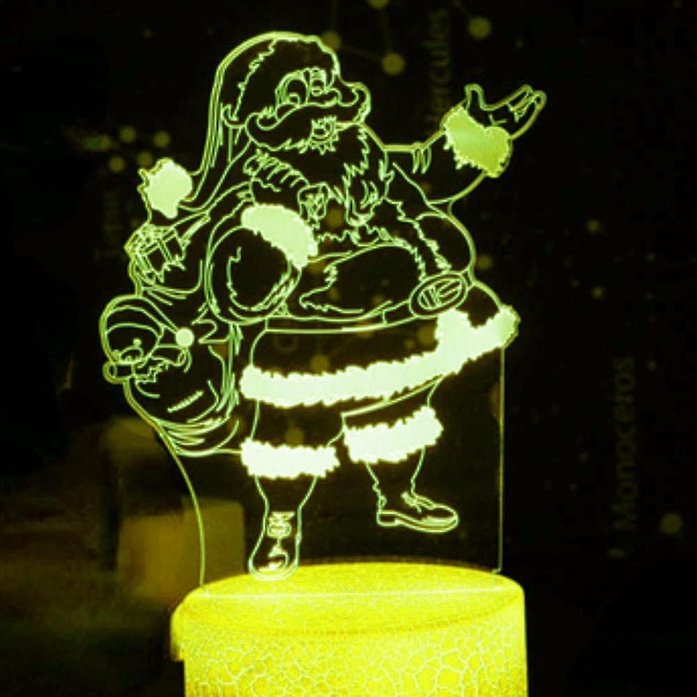 3D Santa Claus Night Light Table Desk Optical Illusion Lamps 7 Color Changing Lights LED Table Lamp Xmas Home Love Birthday babies babies Gift - Image 3