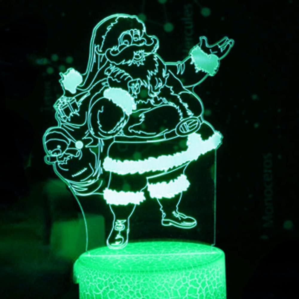 3D Santa Claus Night Light Table Desk Optical Illusion Lamps 7 Color Changing Lights LED Table Lamp Xmas Home Love Birthday babies babies Gift - Image 4
