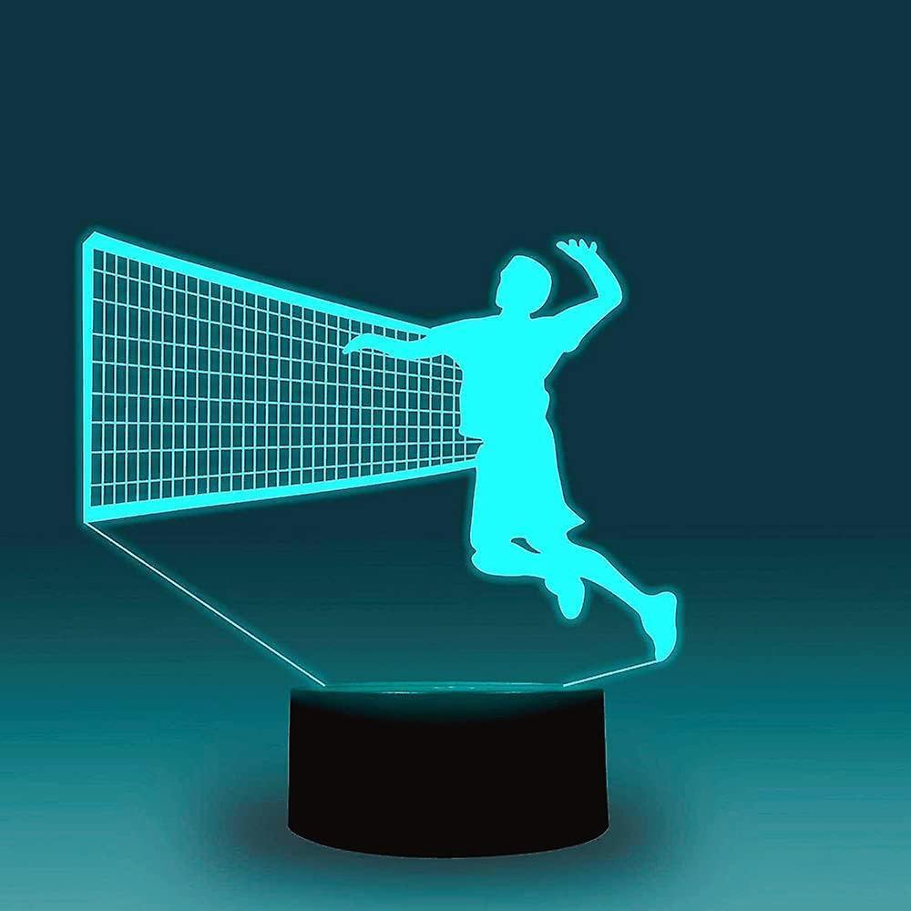 3D Volleyball Night Light Table Desk Optical Illusion Lamps 7 Color Changing Lights LED Table Lamp Xmas Home Love Birthday babies babies Decor Gift - Image 1