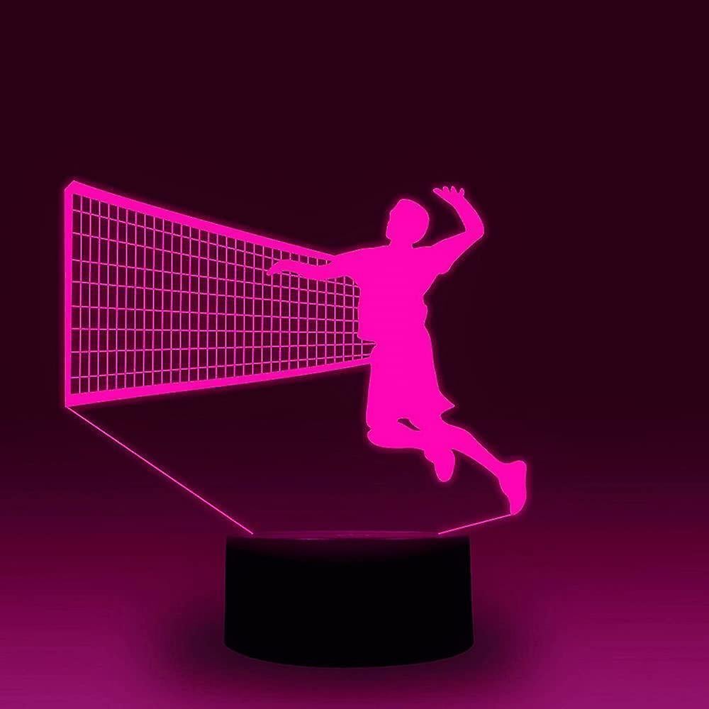 3D Volleyball Night Light Table Desk Optical Illusion Lamps 7 Color Changing Lights LED Table Lamp Xmas Home Love Birthday babies babies Decor Gift - Image 2