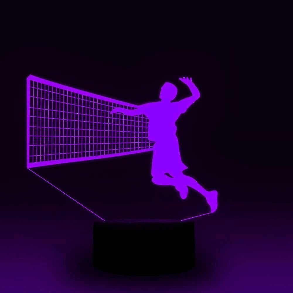 3D Volleyball Night Light Table Desk Optical Illusion Lamps 7 Color Changing Lights LED Table Lamp Xmas Home Love Birthday babies babies Decor Gift - Image 4