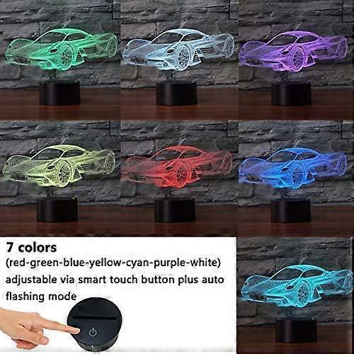 3D Optical Illusion Lamp LED Night Light Optical Illusion Night Light 16 Colors Touch Night Lamp for Bedroom Art Deco - Image 2