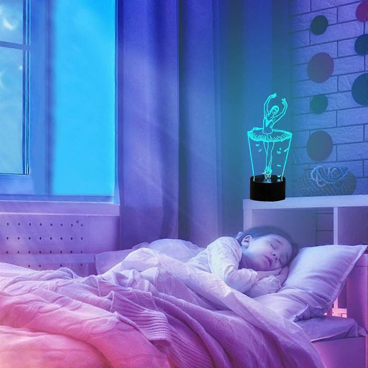 3D Optical Illusion Lamp LED Night Light Optical Illusions Night Lamp 7 Colors Touch Bedside Lamp - Image 2