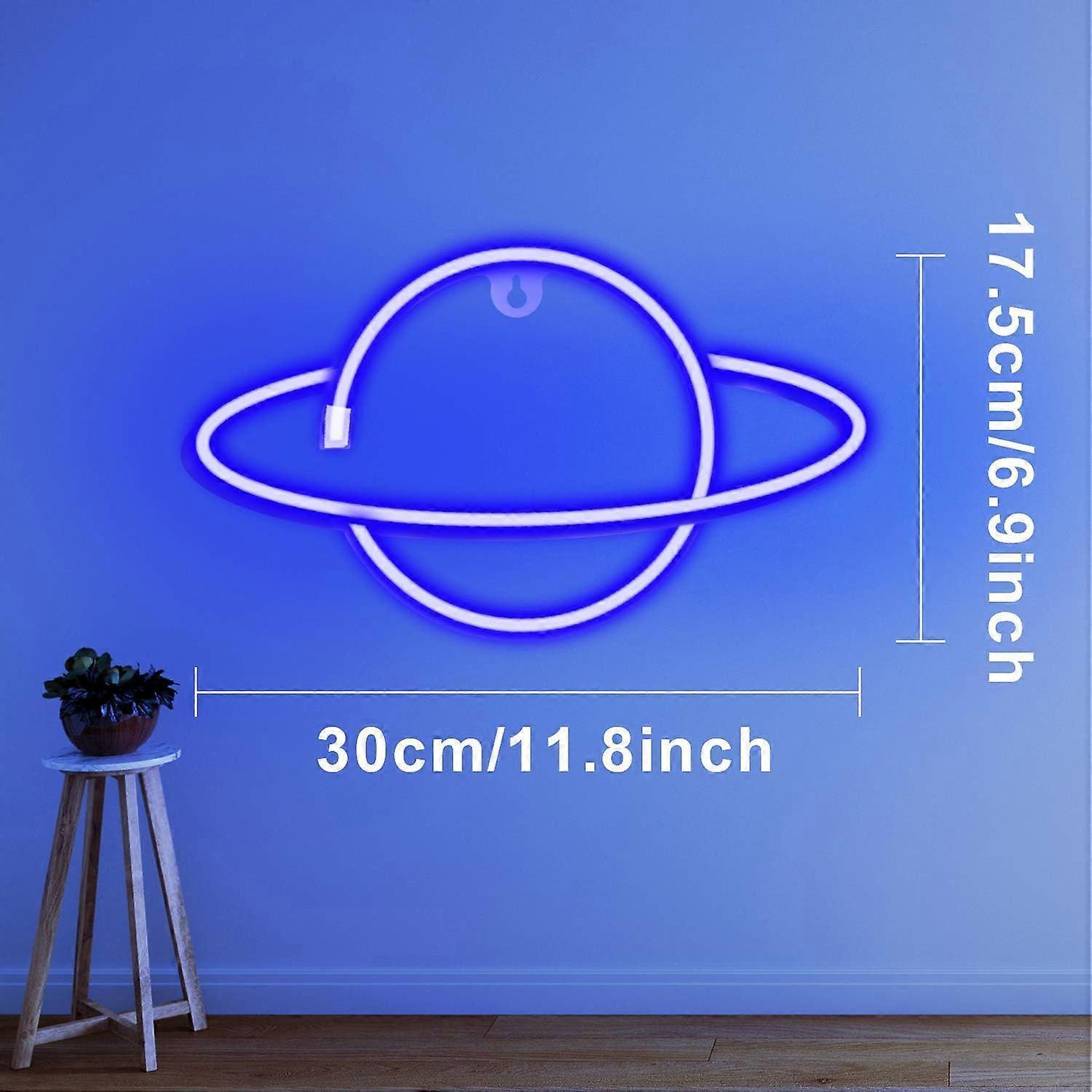 Planet Neon Signs LED Night Light Neon Lights USB Charging/Battery Operated Neon Wall Lights Neon Decorative Lights for Home Bedroom Bar/Christmas/Wed - Image 4