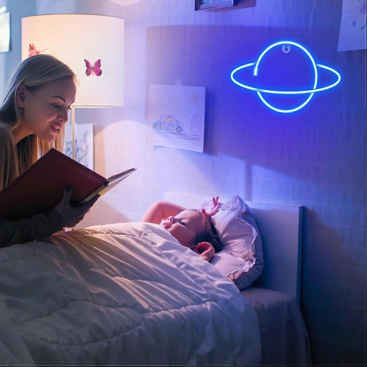 Planet Neon Signs LED Night Light Neon Lights USB Charging/Battery Operated Neon Wall Lights Neon Decorative Lights for Home Bedroom Bar/Christmas/Wed - Image 5