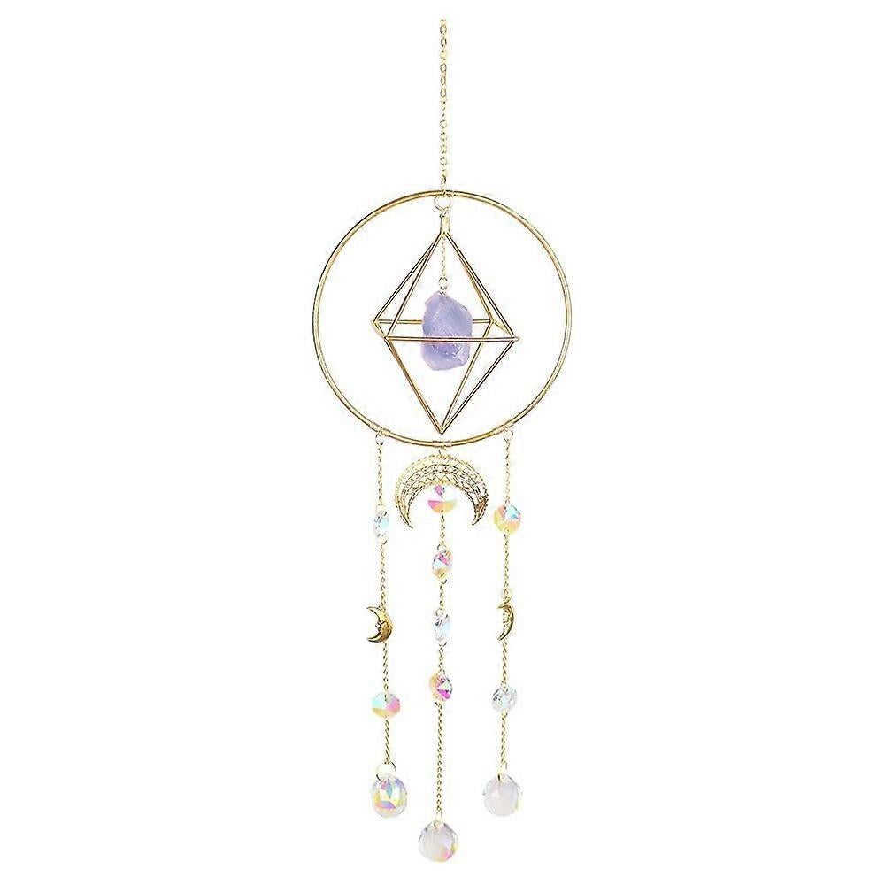 Crystal Prism - Handmade Gold Plated Suncatcher Chandelier Hanging Crystal Tracery - Image 1
