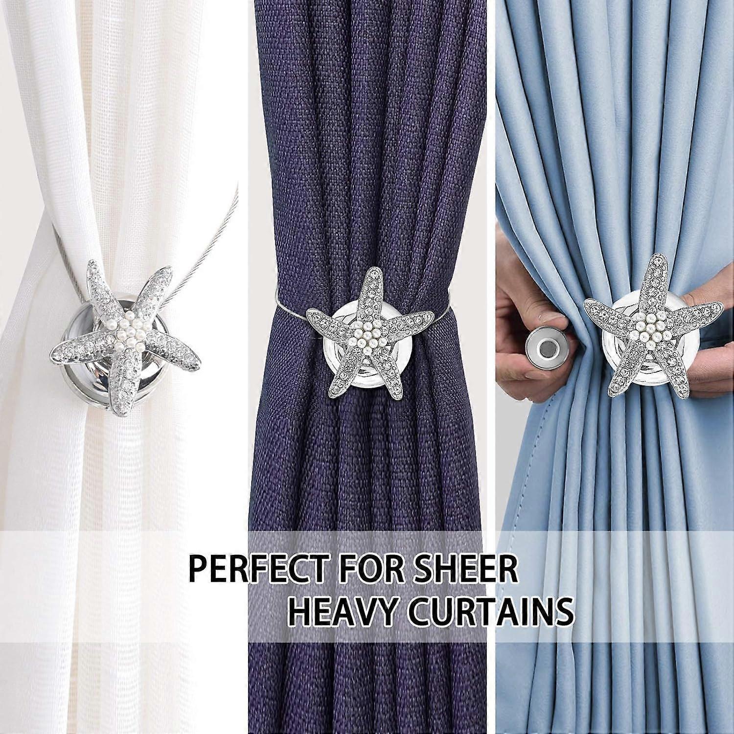 Set of 2 crystal hangers with silver padlocks for curtain buckles - Image 2