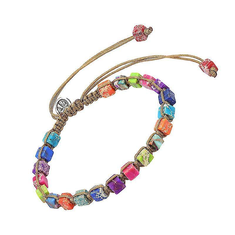 1pc Seven Chakras Energy Stone Healing Bracelet Crystal Bracelet (colorful) - Image 1