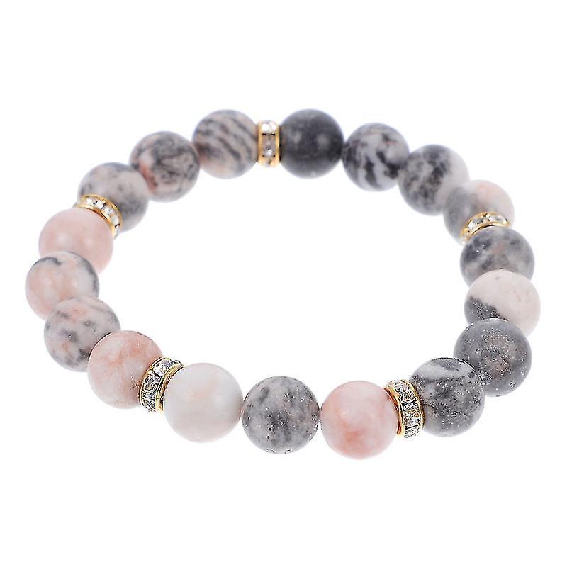 1pc Women Bohemian Style Crystal Stone Relieve Anxiety Bracelet (assorted Color) - Image 1