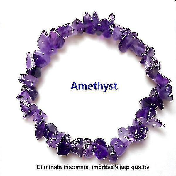 20+ Colors Natural Crystal Chakra Bracelet Natural Gem Chip Jewelry Bracelet Amethyst Black Onyx Ruby Yellow Crystal Clear Crystal Aquamarine Green - Image 1