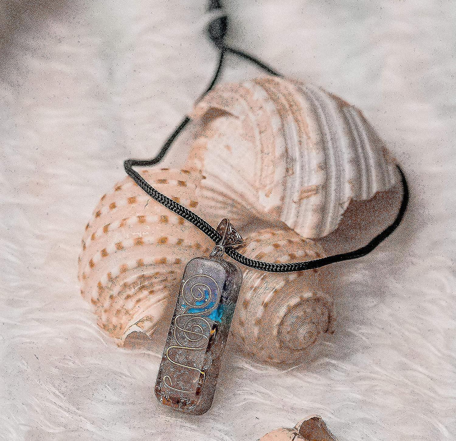 Necklace Handmade Healing Orgone Pendant Crystal Necklace Spiritual With Adjustable Cord For Men Women Positive Energy, Meditation - Image 4