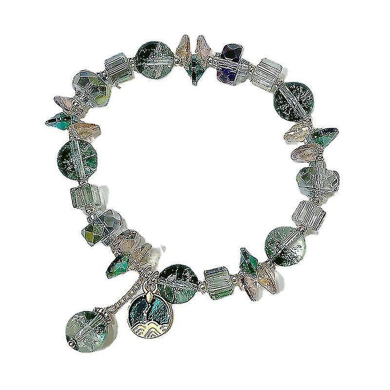Chinese Ancient Style Promises Like A Mountain Heavy Friendship Chain Forest Small Fresh Green Crystal Bracelet Girl Gift Girlfriend Jewelry Jewelry - Image 1
