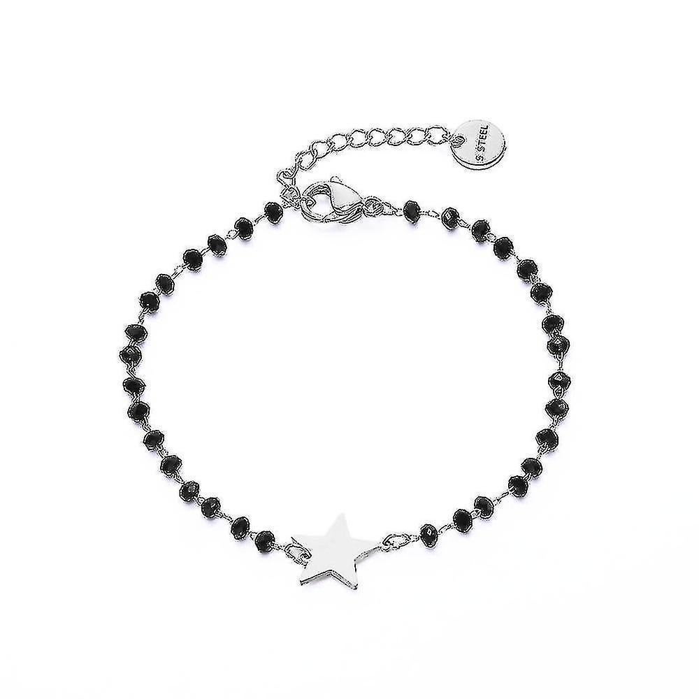 Crystal Beads Chain Bracelet(steel-star) - Image 1
