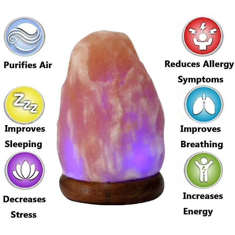 Crystal Salt Lamp Usb Natural Colorful Color Changing Warm White Led Mineral Salt Lamp Night Light - Image 2