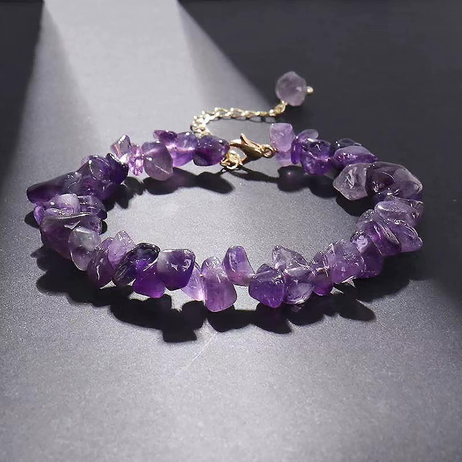 Healing Crystal Stone Beads Stretch Bracelets Crystal Bracelet Natural Gemstones Round Beads Energy Power Crystal Chakra Reiki Healing Elastic Stretch - Image 1