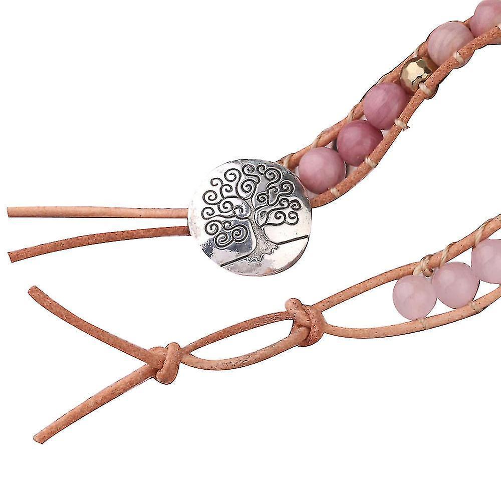 Natural Crystal Stone Woven Bracelet Multi-turn Pure Hand-woven Bracelets Retro Bracelet Women Bangle - Image 5