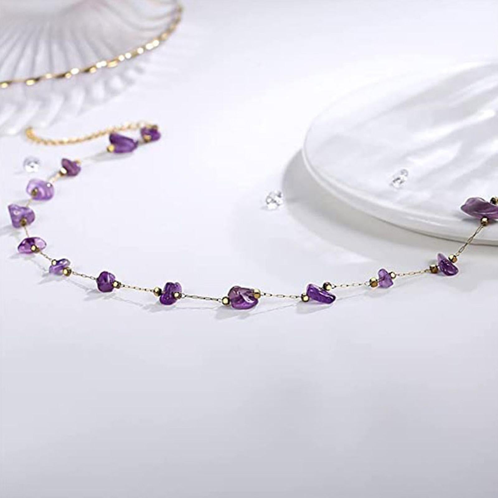 Red/purple Crystal Bracelet Bring Luck Prosperity Bracelet Agate Bracelet Gift Purple - Image 5