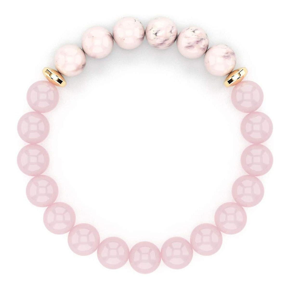 Rose Quartz Bracelet For Women, Rose Quartz Crystal, Pink Opal Peru, Hematite, Anxiety Bracelet For Women, Ultra Cute Pink Bracelets For Women - Image 1