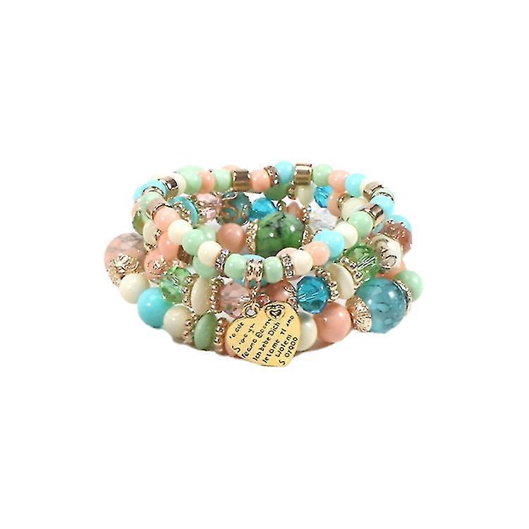 Set Of 4 Bohemian Stretch Crystal Bracelets Crystal Bracelets For Women Girls - Image 5