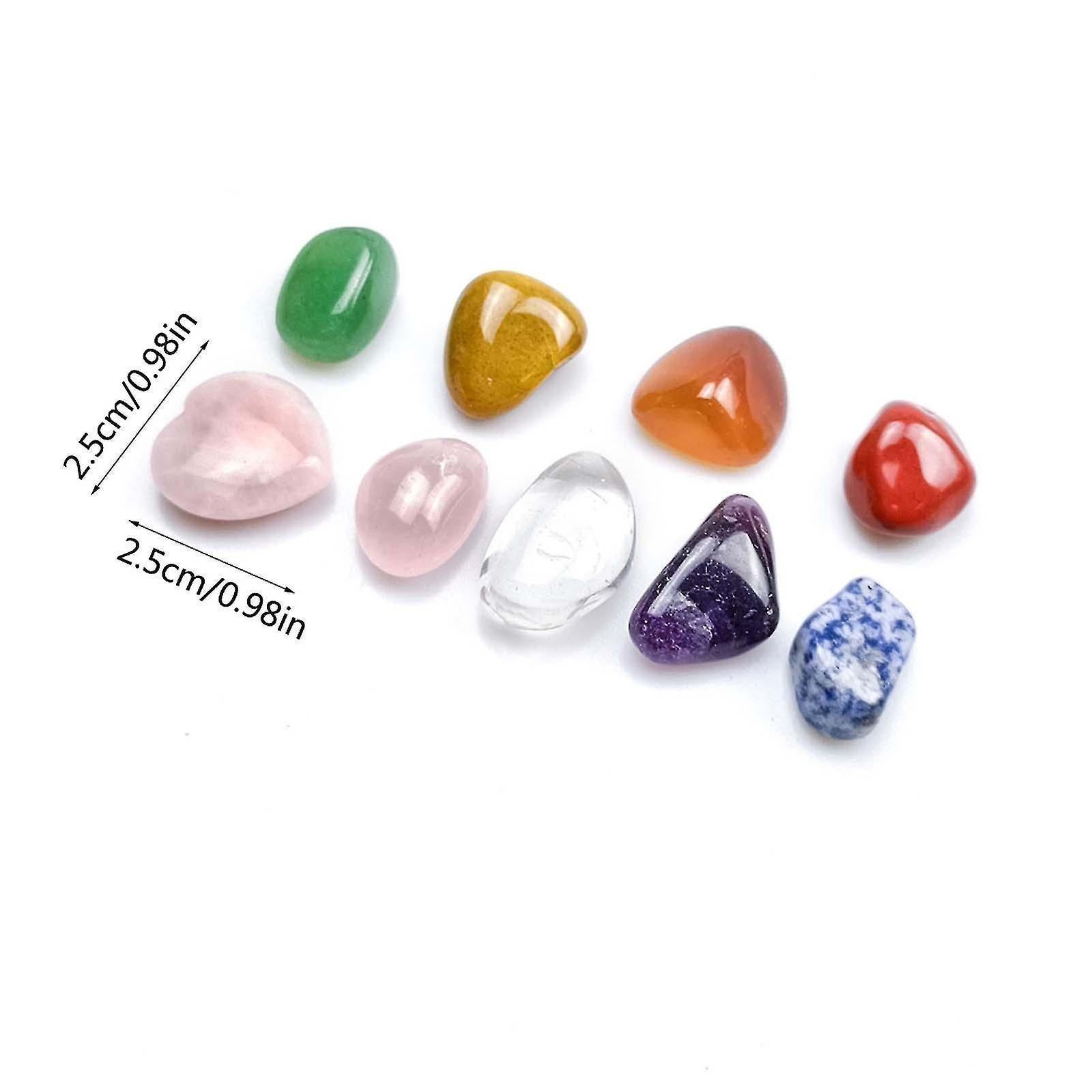 Seven Chakra Stones Colorful Set Amethyst Agate Jade Love Crystal Chakra Crafts - Image 5