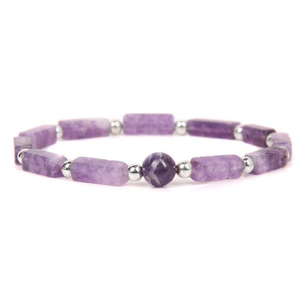 Women Body Purifying Amethyst Slimming Natural Amethyst Bracelet Healing Crystal Therapy Bracelet For Pain Relief Fatigue - Image 1