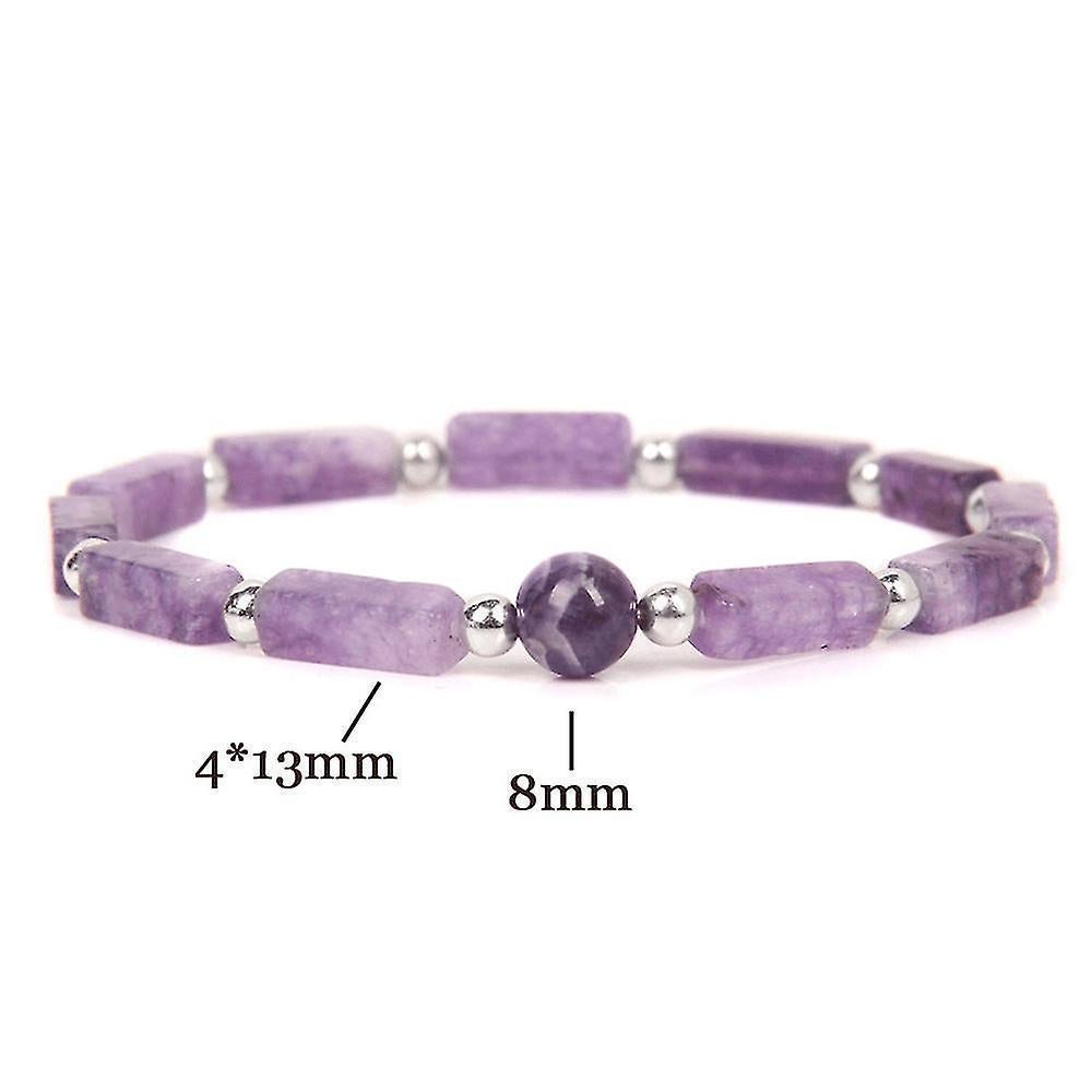 Women Body Purifying Amethyst Slimming Natural Amethyst Bracelet Healing Crystal Therapy Bracelet For Pain Relief Fatigue - Image 3