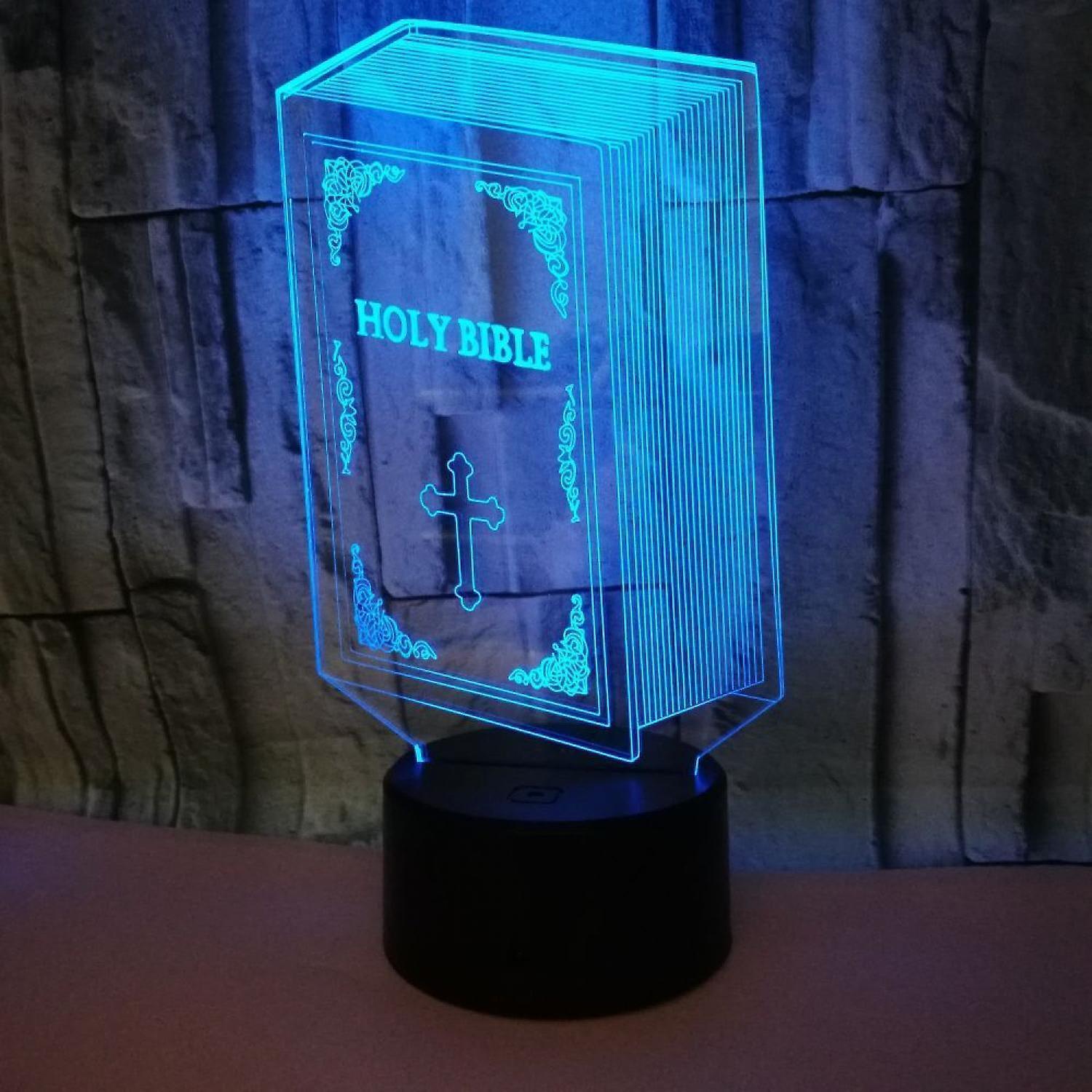 Optical Illusion 3D Book Night Light 16 Colors Cha - Image 2