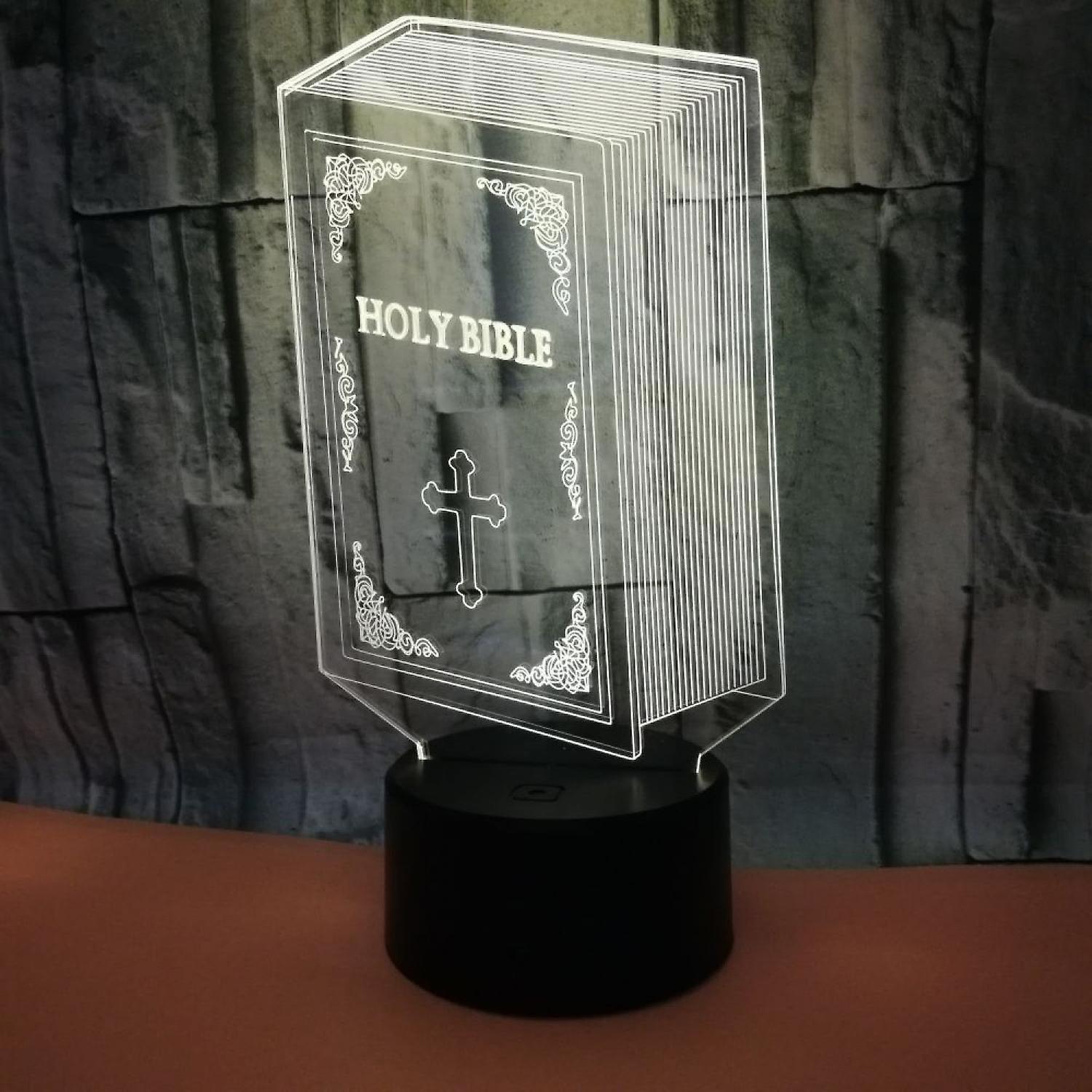 Optical Illusion 3D Book Night Light 16 Colors Cha - Image 3