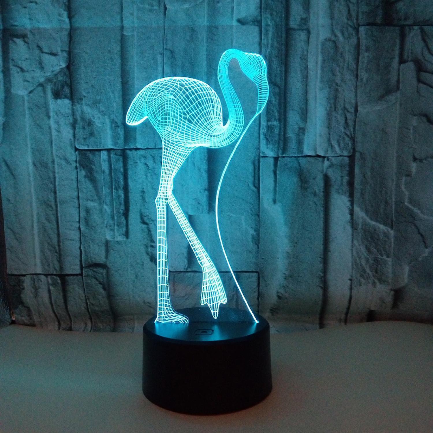 Optical Illusion 3D Flamingos Night Light 16 Color - Image 1